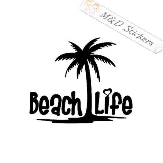 2x Beach life Vinyl Decal Sticker Different colors & size for Cars/Bikes/Windows