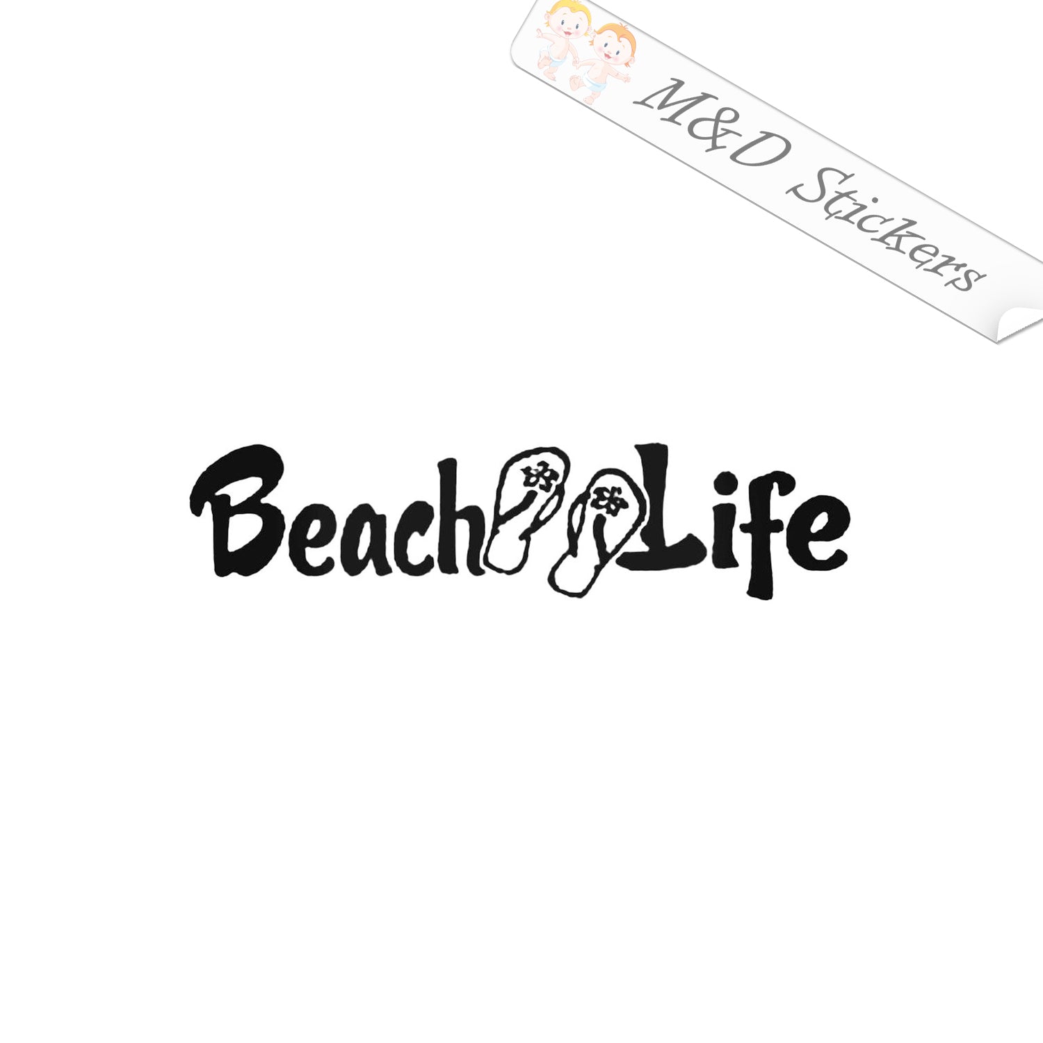2x Beach life Vinyl Decal Sticker Different colors & size for Cars/Bik ...