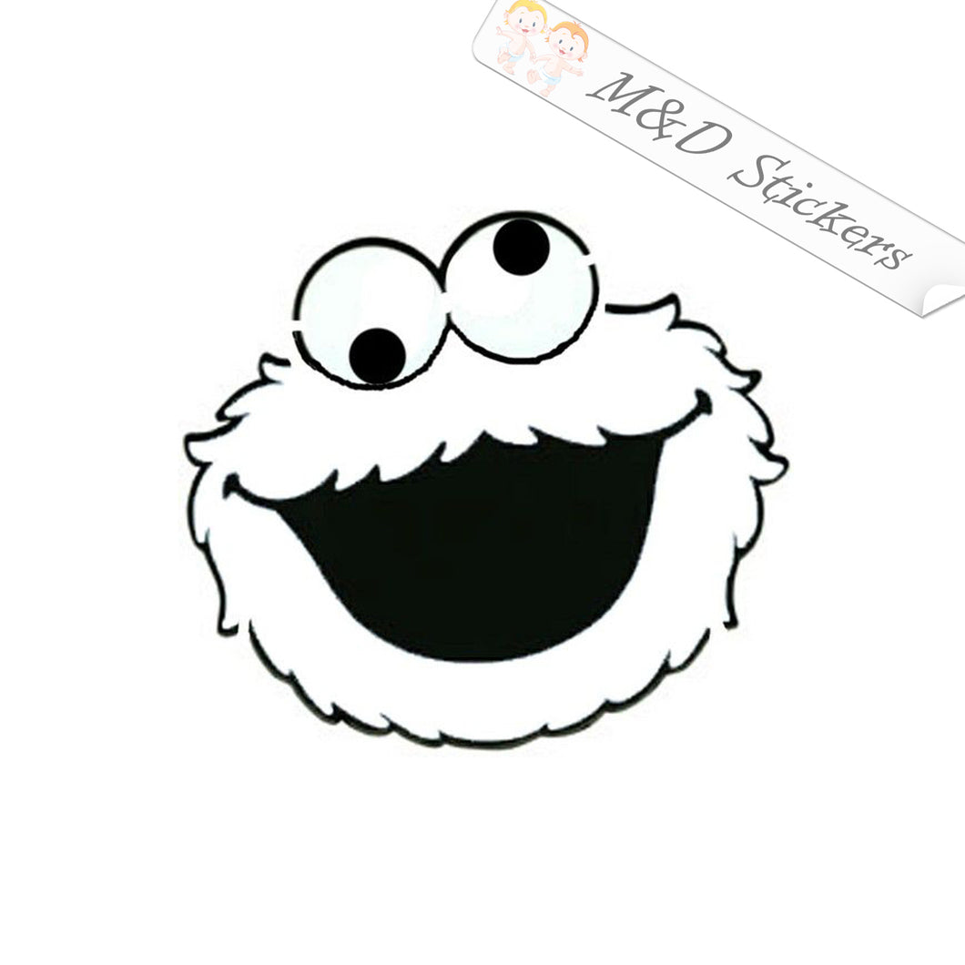 2x Cookie monster Sesame Street TV show Vinyl Decal Sticker Different colors & size for Cars/Bikes/Windows
