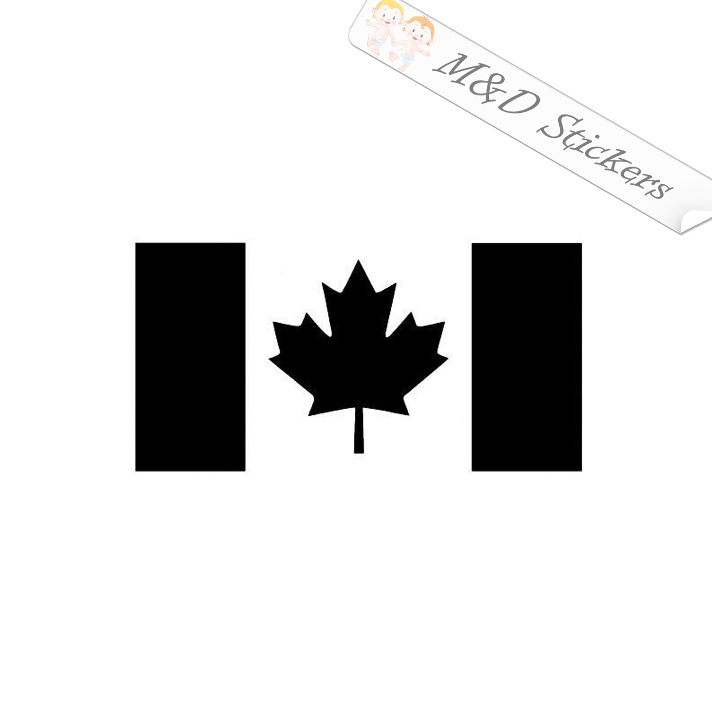 2x Canada Maple Leaf Flag Vinyl Decal Sticker Different colors & size for Cars/Bikes/Windows