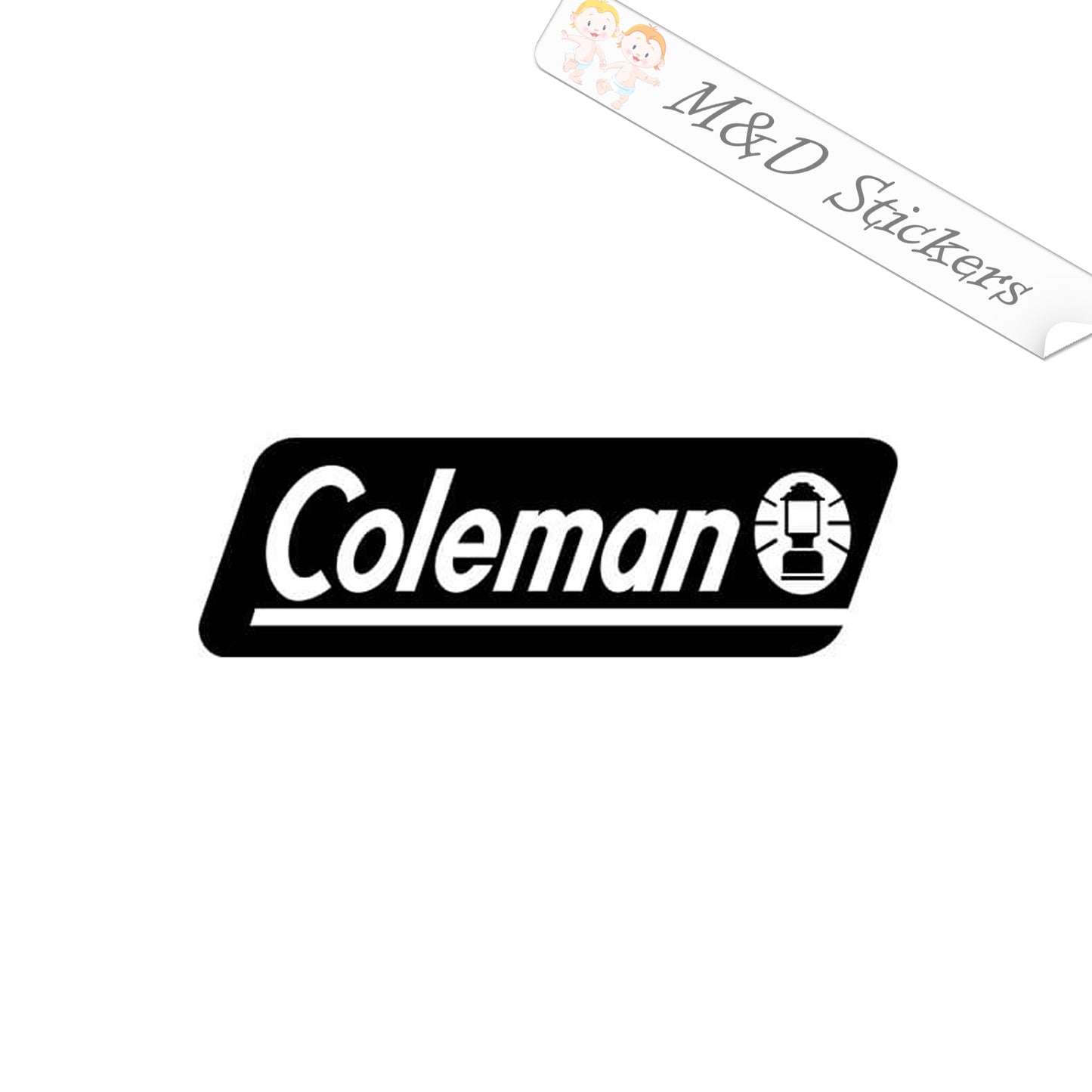 2x Coleman Logo Vinyl Decal Sticker Different colors & size for Cars/B – M&D Stickers