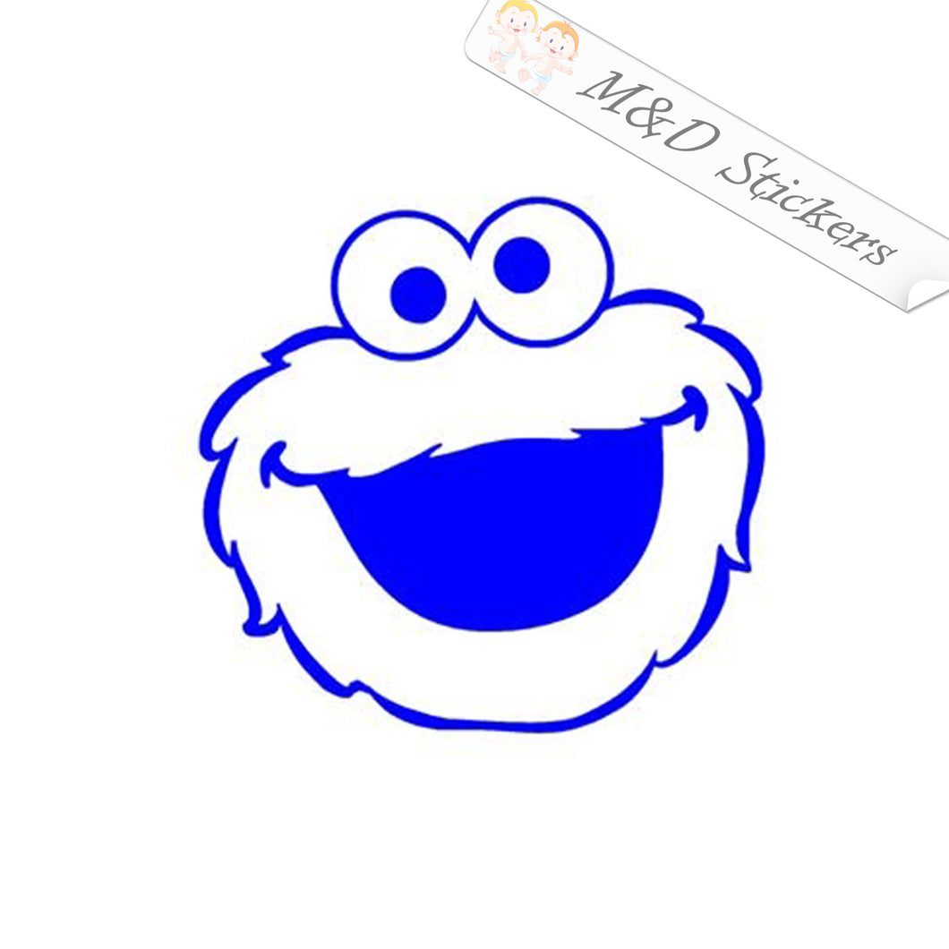 2x Cookie monster Sesame Street TV show Vinyl Decal Sticker Different colors & size for Cars/Bikes/Windows