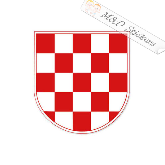 2x Croatian Coat of Arms Vinyl Decal Sticker Different colors & size for Cars/Bikes/Windows