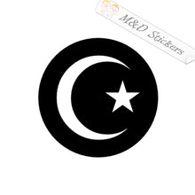 2x Turkish Turkey Crescent and Star Flag Vinyl Decal Sticker Different colors & size for Cars/Bikes/Windows