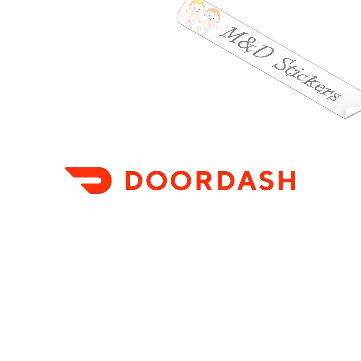 Doordash Logo (4.5" - 30") Vinyl Decal in Different colors & size for Cars/Bikes/Windows