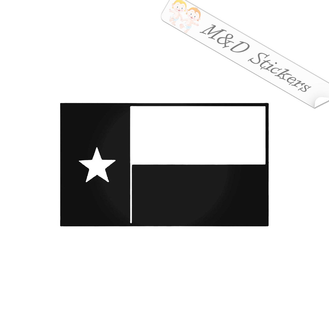 2x Texas State Flag Vinyl Decal Sticker Different colors & size for Cars/Bikes/Windows