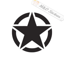 2x Star in a circle Vinyl Decal Sticker Different colors & size for Cars/Bikes/Windows