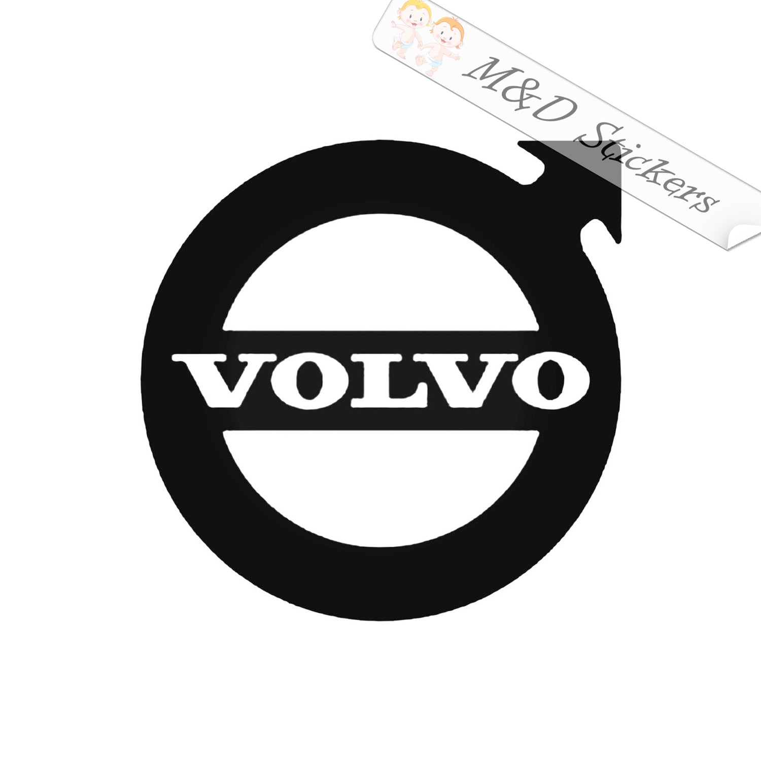 2x Volvo Logo Decal Sticker Different colors & size for Cars/Bikes/Win –  M&D Stickers
