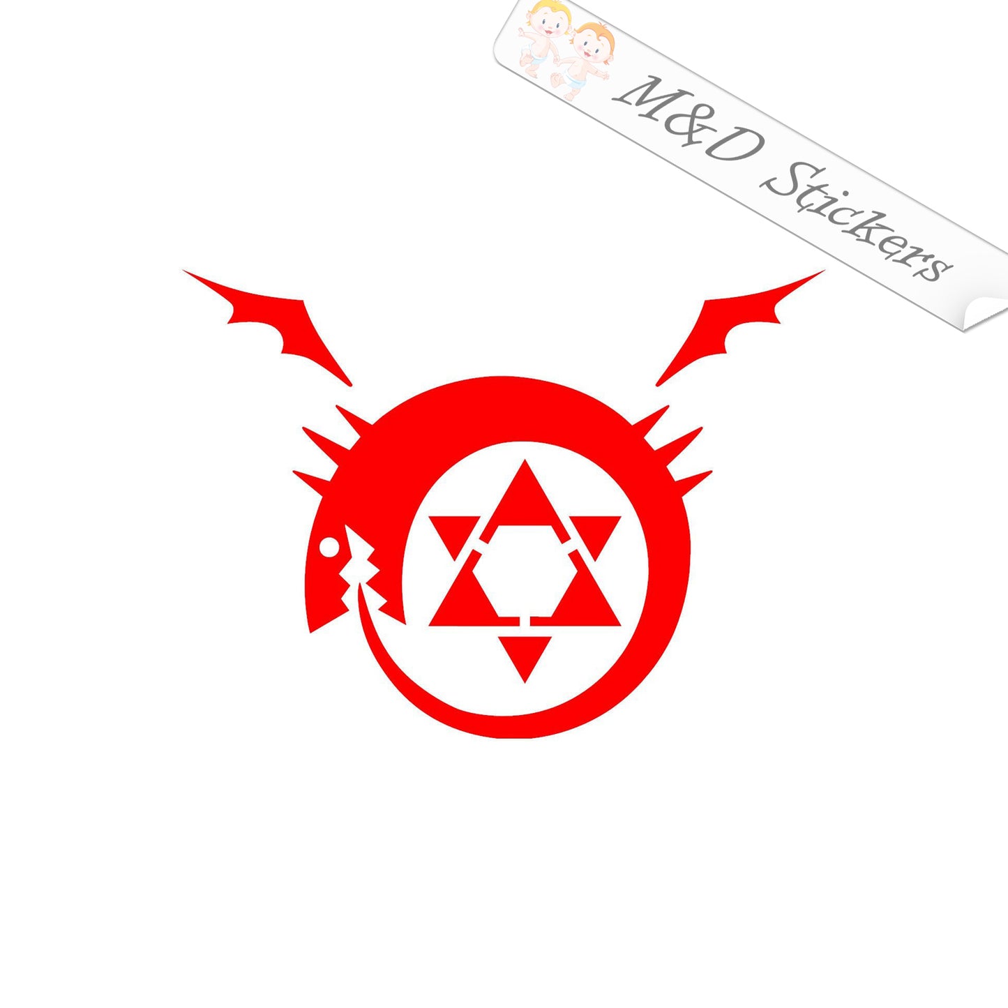 Fullmetal alchemist homunculus mark (4.5" - 30") Vinyl Decal in Different colors & size for Cars/Bikes/Windows