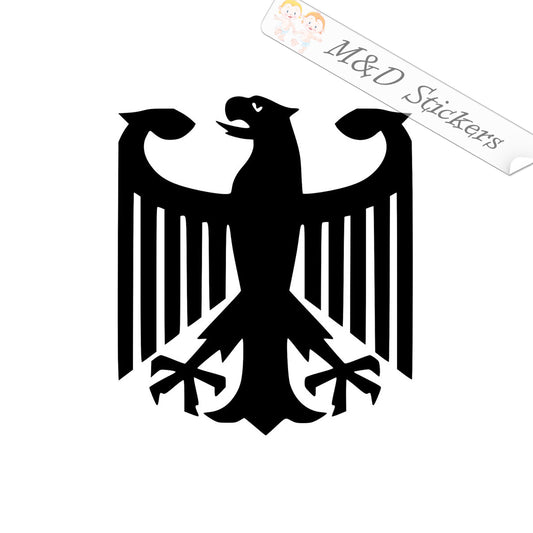 2x German Deutschland Coat of Arms Eagle Vinyl Decal Sticker Different colors & size for Cars/Bikes/Windows