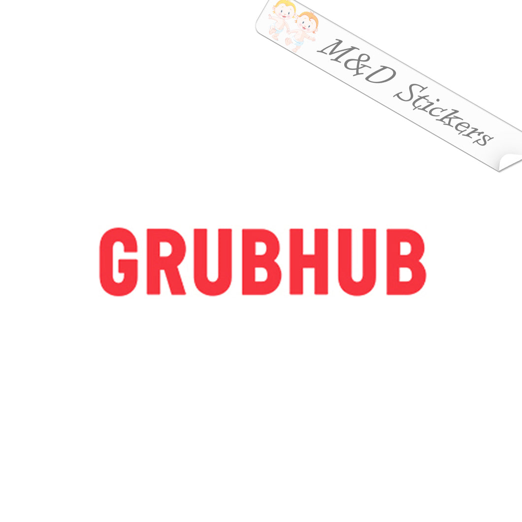 2x GrubHub Logo Vinyl Decal Sticker Different colors & size for Cars/Bikes/Windows