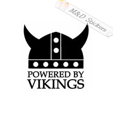 2x Powered by Vikings Vinyl Decal Sticker Different colors & size for Cars/Bikes/Windows