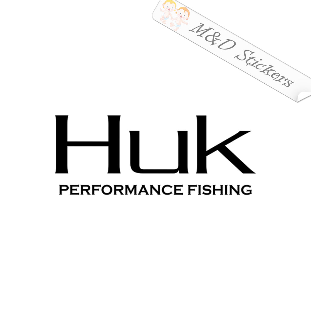 700-218 Black/White HUK Preformance Fishing Carpet Graphic Decal Sticker