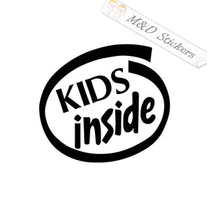 2x Kids inside Vinyl Decal Sticker Different colors & size for Cars/Bikes/Windows