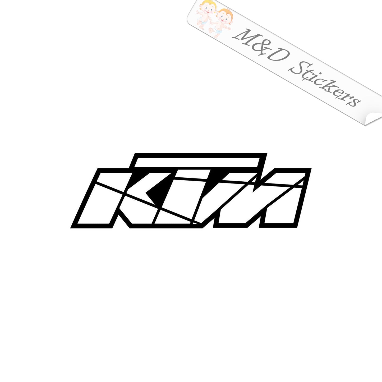 2x KTM Logo Vinyl Decal Sticker Different colors & size for Cars/Bikes/Windows