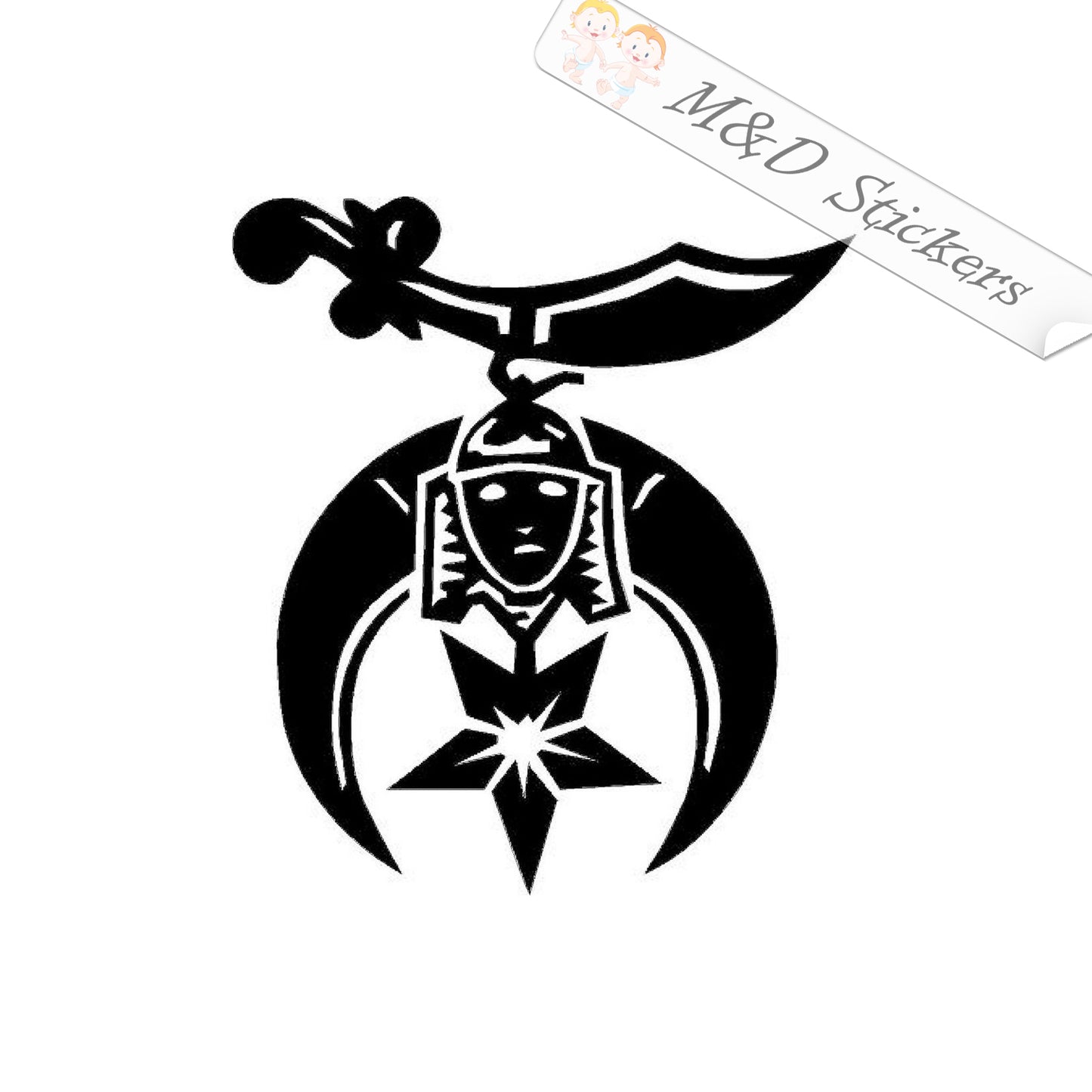 2x Shriners Logo Vinyl Decal Sticker Different colors & size for Cars/Bikes/Windows