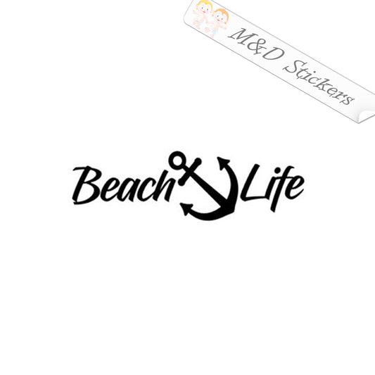 2x Beach life Vinyl Decal Sticker Different colors & size for Cars/Bikes/Windows