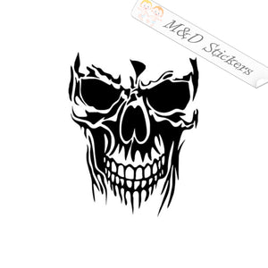 2x Skull Vinyl Decal Sticker Different colors & size for Cars/Bikes/Windows