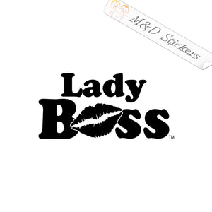 2x Lady Boss Vinyl Decal Sticker Different colors & size for Cars/Bikes/Windows