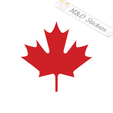 2x Maple Leaf Vinyl Decal Sticker Different colors & size for Cars/Bikes/Windows