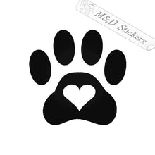 2x Love Paw Vinyl Decal Sticker Different colors & size for Cars/Bikes/Windows