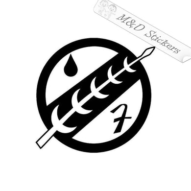 2x Boba Fett chest symbol Mandalorian Vinyl Decal Sticker Different colors & size for Cars/Bikes/Windows