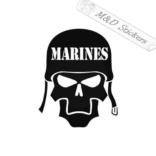 2x USMC Marines Vinyl Decal Sticker Different colors & size for Cars/Bikes/Windows
