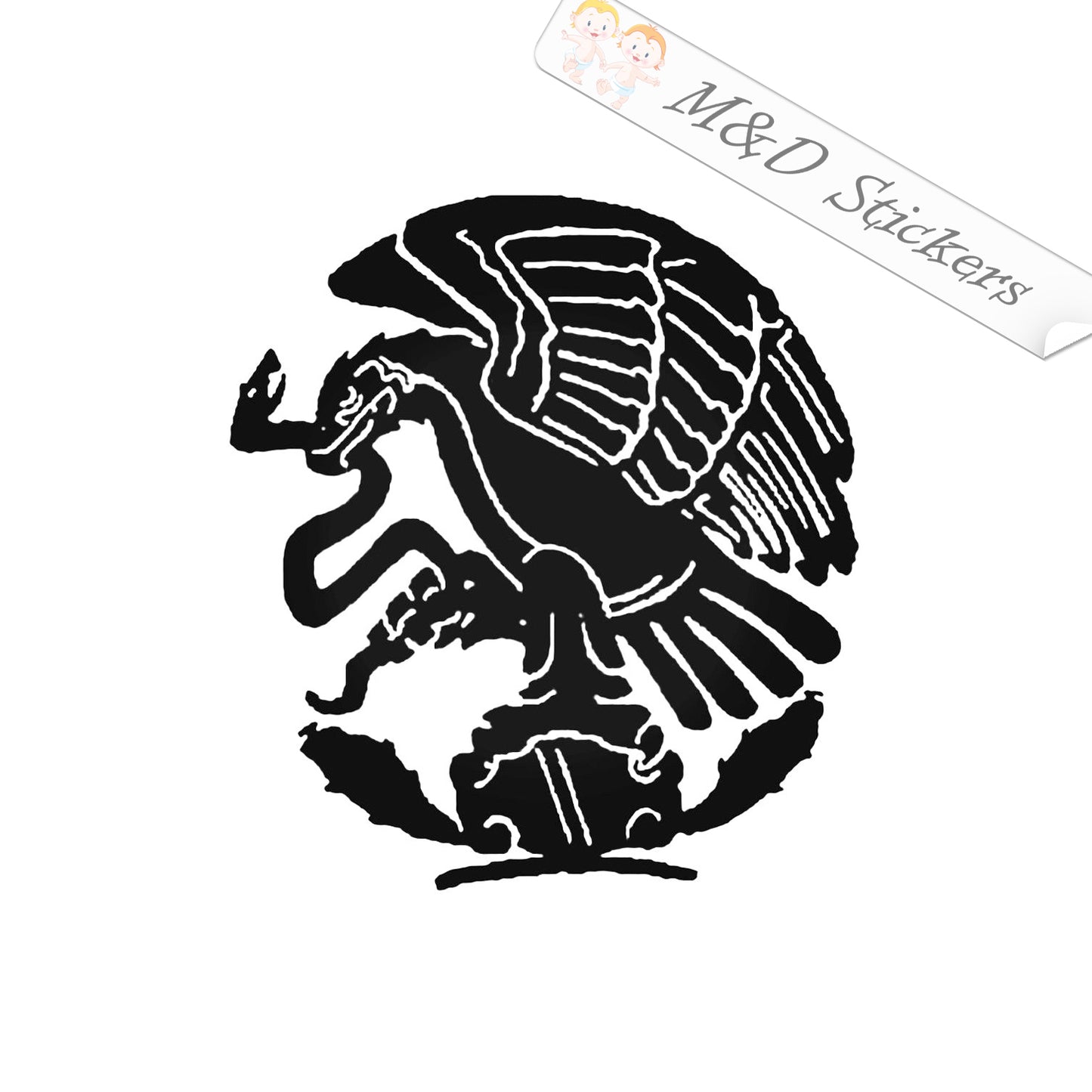 2x Mexican Flag eagle Vinyl Decal Sticker Different colors & size for Cars/Bikes/Windows