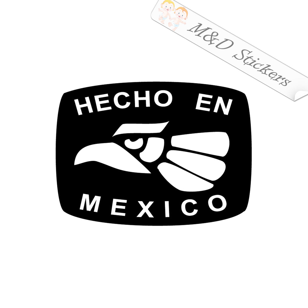 2x Mexican eagle Hecho en Mexico Vinyl Decal Sticker Different colors & size for Cars/Bikes/Windows