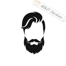 2x Mustache and beard face Vinyl Decal Sticker Different colors & size for Cars/Bikes/Windows