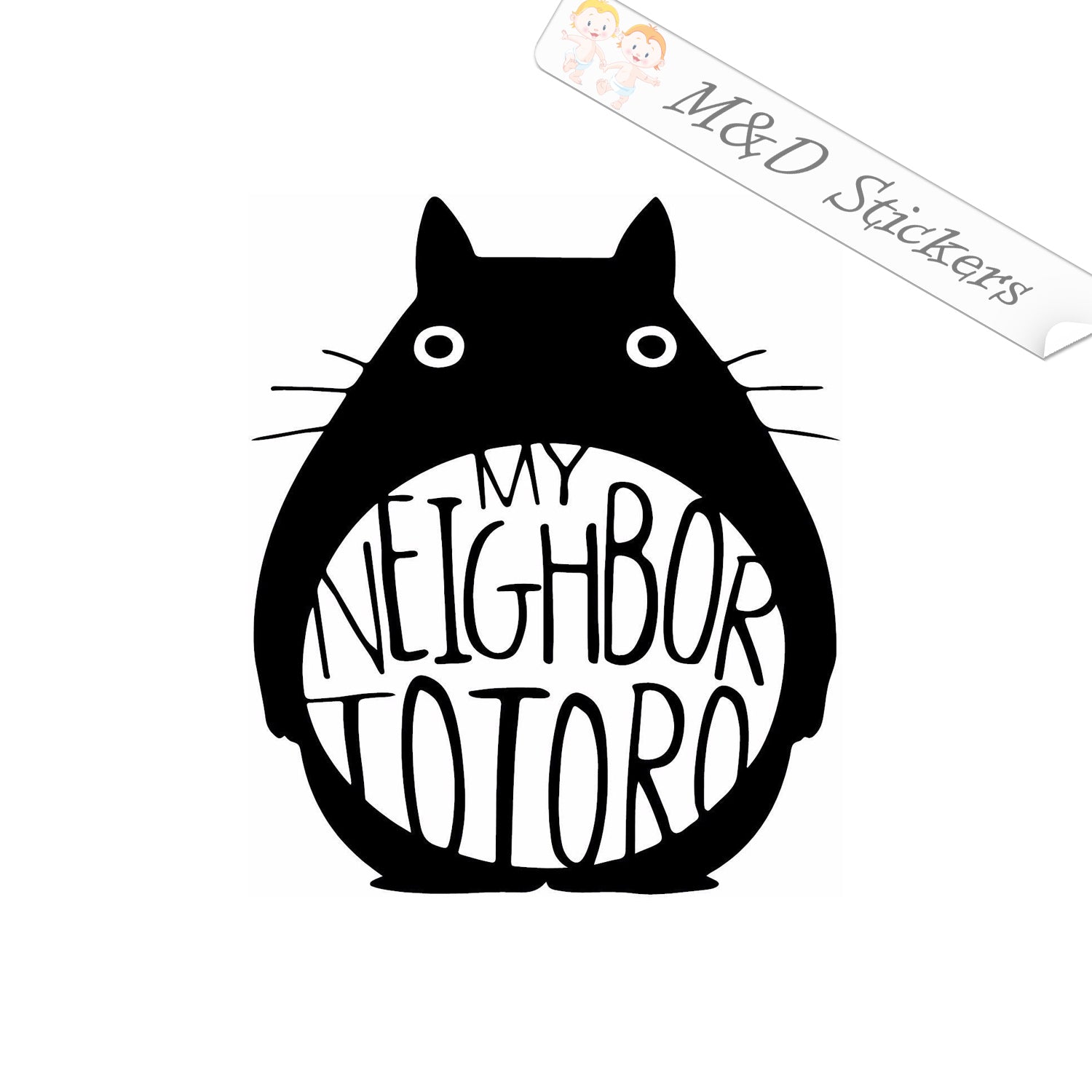 my neighbor totoro black and white