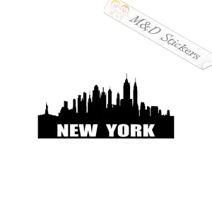2x American New York City Skyline Vinyl Decal Sticker Different colors & size for Cars/Bikes/Windows