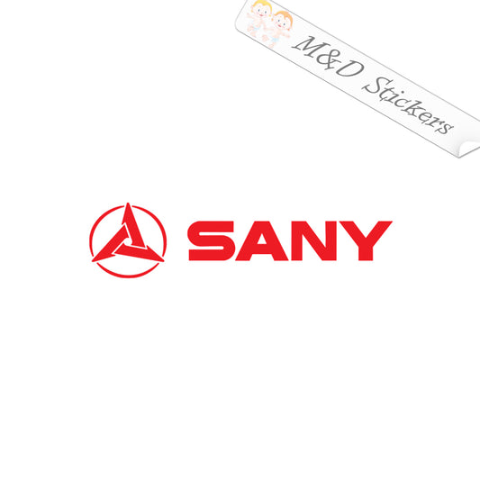 2x Sany Logo Vinyl Decal Sticker Different colors & size for Cars/Bikes/Windows