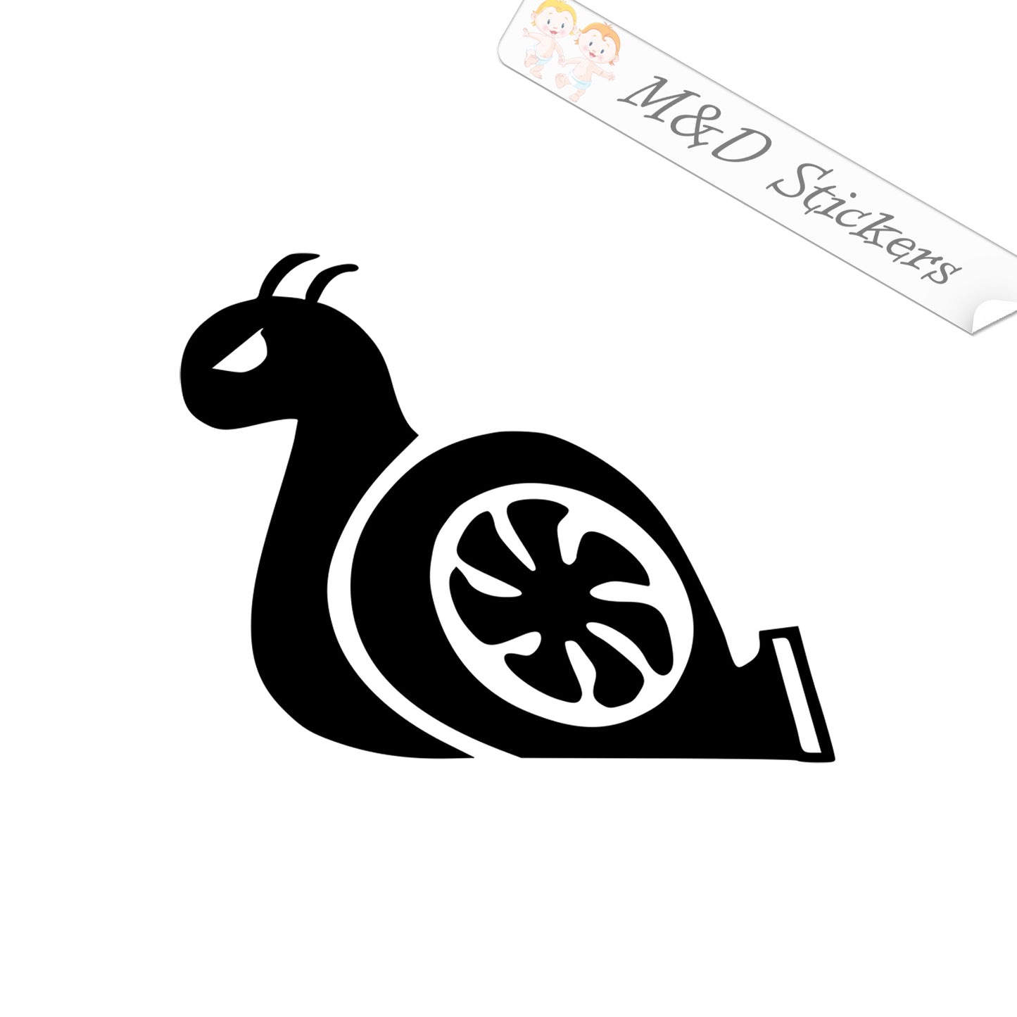 2x Turbo Boost Snail Vinyl Decal Sticker Different colors & size for Cars/Bikes/Windows