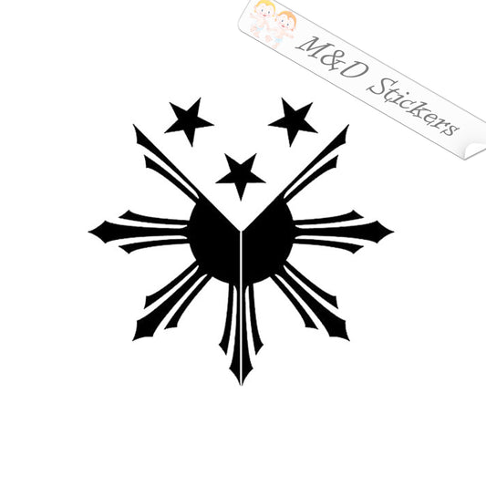 2x Philippines Sun Flag Vinyl Decal Sticker Different colors & size for Cars/Bikes/Windows