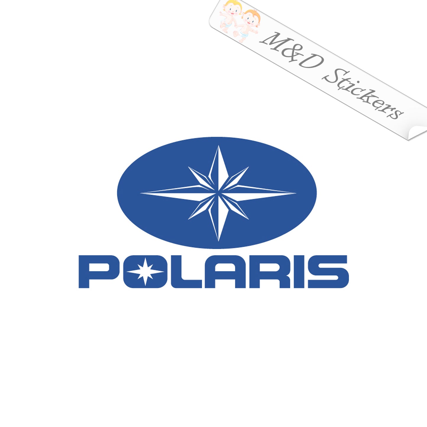 2x Polaris Logo Vinyl Decal Sticker Different colors & size for Cars/Bikes/Windows