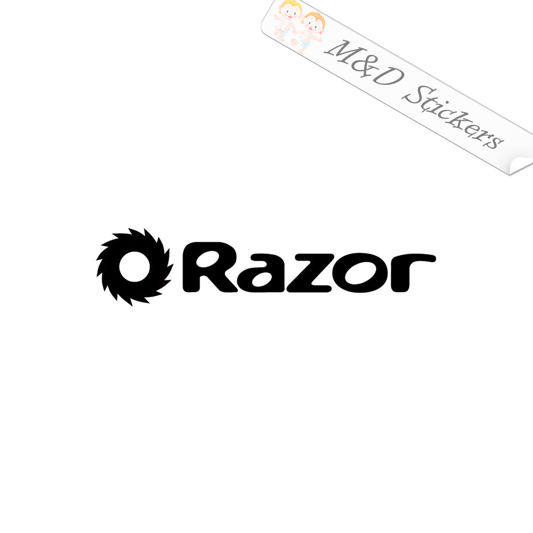 2x Razor Logo Vinyl Decal Sticker Different colors & size for Cars/Bikes/Windows