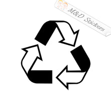 2x Recycle sign Vinyl Decal Sticker Different colors & size for Cars/Bikes/Windows