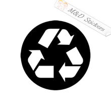 2x Recycle sign Vinyl Decal Sticker Different colors & size for Cars/Bikes/Windows
