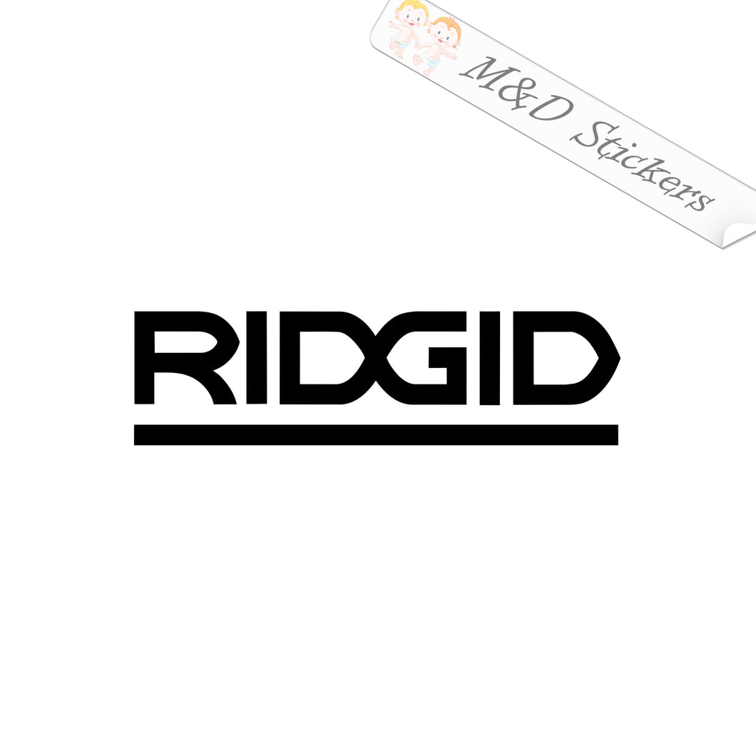 2x Ridgid Logo Vinyl Decal Sticker Different colors & size for Cars/Bikes/Windows