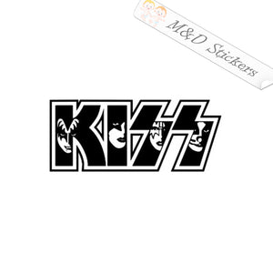 2x KISS Logo Vinyl Decal Sticker Different colors & size for Cars/Bike