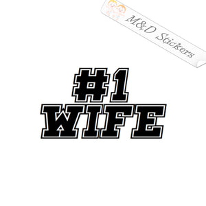 2x Number 1 Wife Vinyl Decal Sticker Different colors & size for Cars/Bikes/Windows