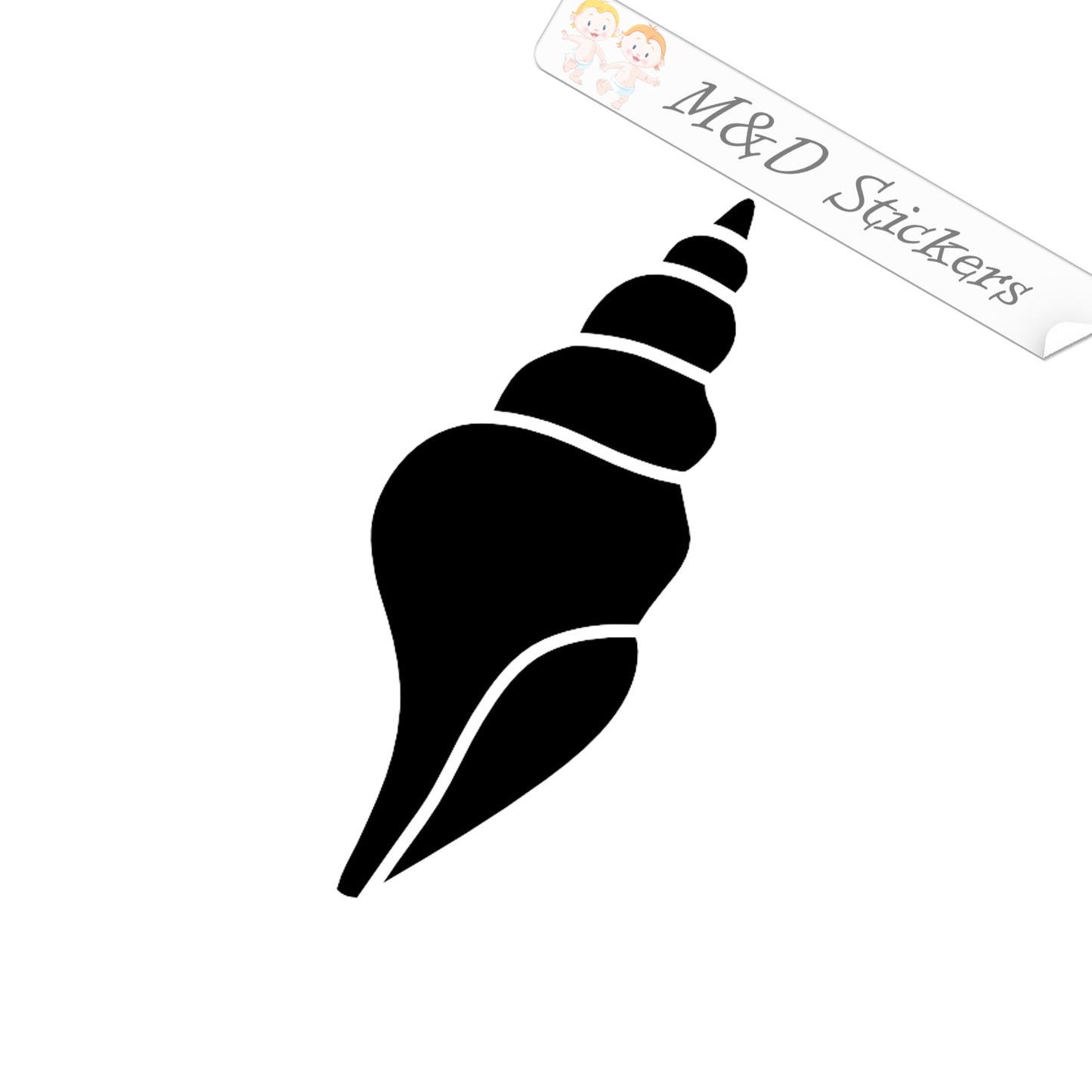 2x Seashell Vinyl Decal Sticker Different colors & size for Cars/Bikes/Windows