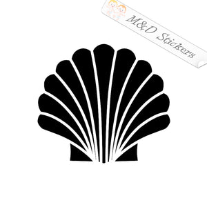 2x Seashell Vinyl Decal Sticker Different colors & size for Cars/Bikes/Windows