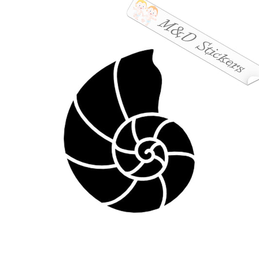 2x Seashell Vinyl Decal Sticker Different colors & size for Cars/Bikes/Windows