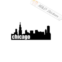 2x American Chicago City Skyline Vinyl Decal Sticker Different colors & size for Cars/Bikes/Windows