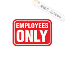 2x Employees only sign Vinyl Decal Sticker Different colors & size for Cars/Bikes/Windows