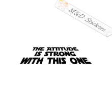 2x The attitude is strong Vinyl Decal Sticker Different colors & size for Cars/Bikes/Windows