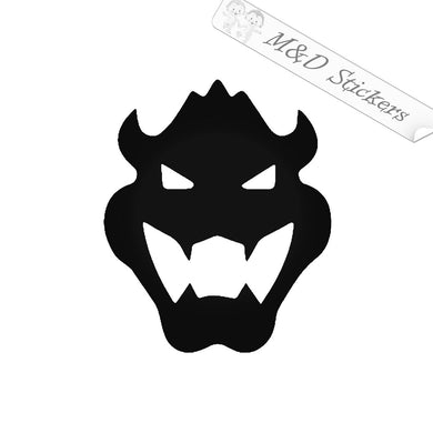 2x Super Mario Bowser Video Game Vinyl Decal Sticker Different colors & size for Cars/Bikes/Windows