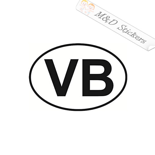 2x Virginia Beach Eurostyle bumper sticker Vinyl Decal Sticker Different colors & size for Cars/Bikes/Windows